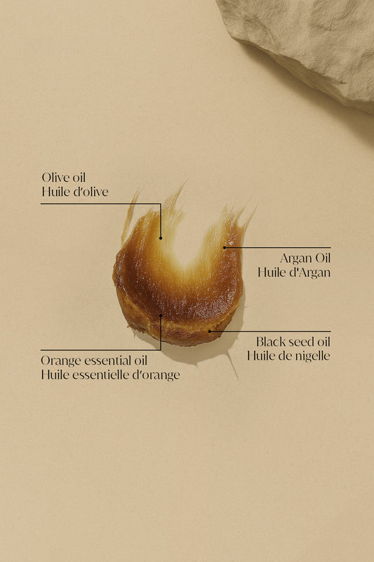 INTENSE BLACK SOAP & GIFT EXFOLIANTING KESSA GLOVE - with Argan Oil, Olive Black, Orange Essential Oil, Black Seed Oil Scented with Orange Blossom 250ml