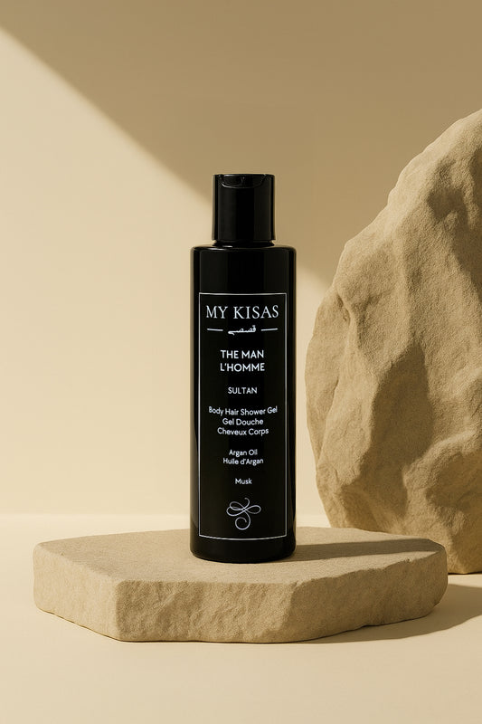 SULTAN - Shower Gel and Shampoo with Argan Oil, Coconut Oil scented with Musk 250ml