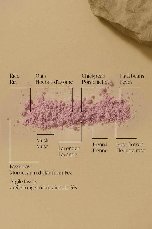 BREMA - Body Powder with Rose Flower, Henne scented with Musk 250ml